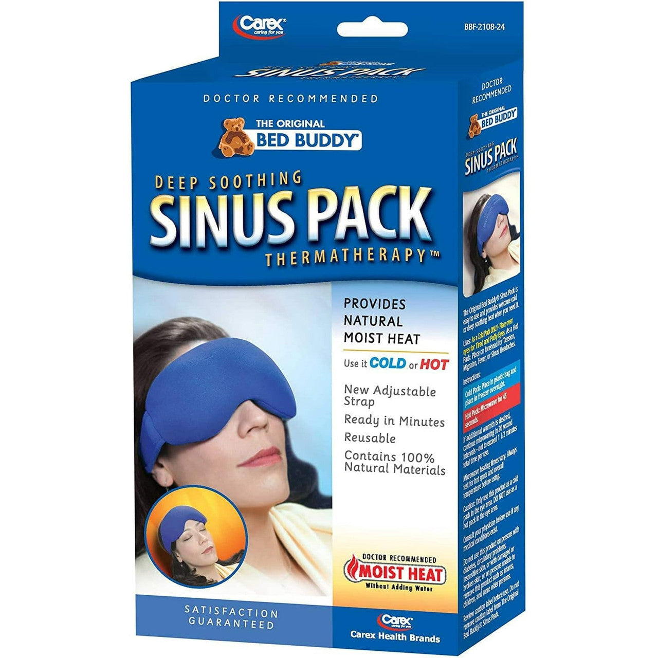 Carex Bed Buddy Sinus Pack, Size 9 X 4.25 Inches - 1 Ea
